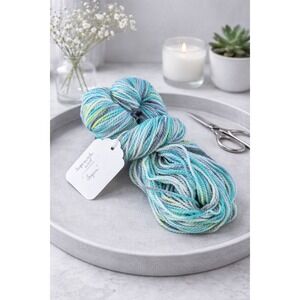 Handpainted Superwash Wool Yarn – Lagoon – ~130 Yards – Fingering Weight